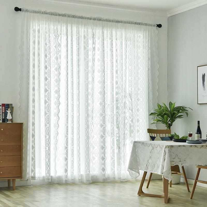 Кружевные шторы Готовые экранные шторы, Готовые оконные экраны для кофейни, отеля