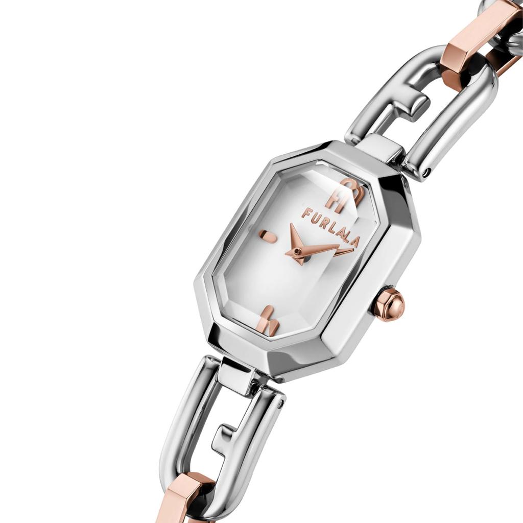 Watch OCTAGONAL Silver Dial Stainless Steel Mineral Glass Quartz Daily Waterproof China Watch WW00044006L5 Brown [Furla] 27.5MM Women's [Item]