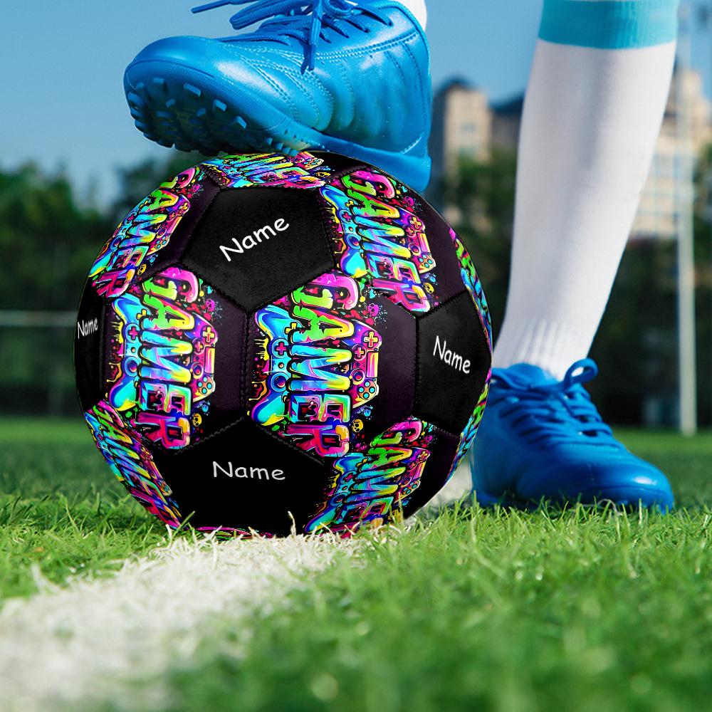 Custom Name Game Controller Theme Size 5 Soccer Ball, Suitable for Both Indoor and Outdoor Matches, a Gift Suitable for Everyone.