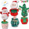 Рождественская серия Веселые новые электронные игрушки Танцевальная музыка Имитирует говорящую рождественскую елку Санта Снеговик Мягкие игрушки для мальчиков и девочек