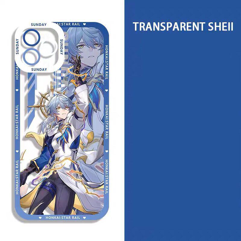 Чехол Sunday для Honkai Star Rail для Samsung S24 S21 S22 S23 S30 S25 Plus Ultra S20 S21 S23 S24 FE A55 A35 A15 A25 A54 Прозрачный