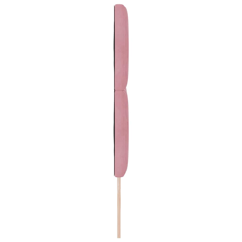 LED Headboard Pink 144 cm Velvet