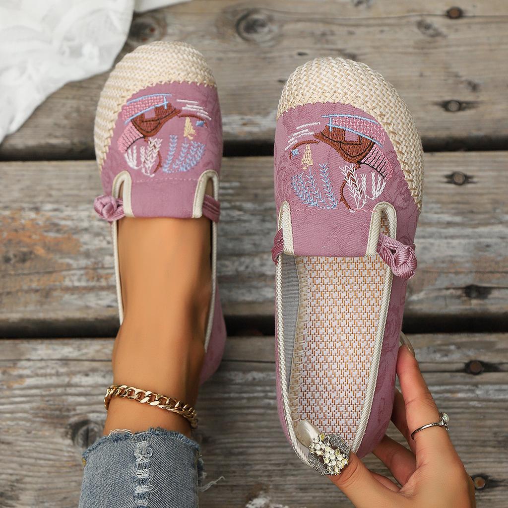 Лен, Обувь рыбака, Одиночные туфли, Вышитая обувь, Этнический стиль, Обувь для мам