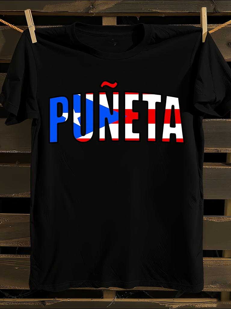 Puerto Rico Puneta Slang Heritage T-Shirt Mens Tshirt Womens Tshirts with Letters Print Short Sleeves T-Shirt Casual Street Tee Shirt Top