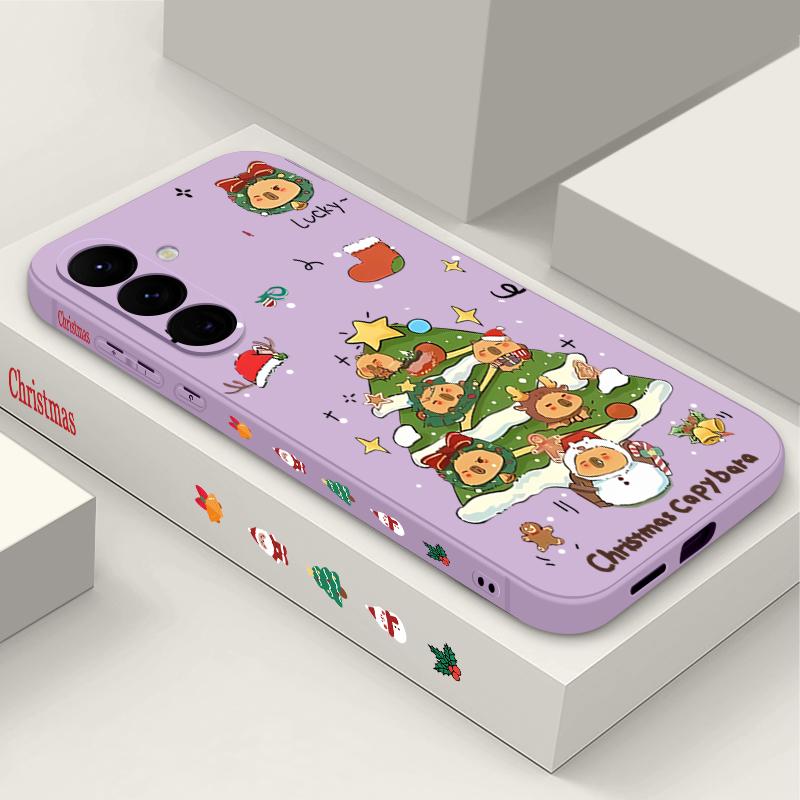 Чехол с рисунком рождественской елки для Samsung Galaxy S25 S24 Ultra S23 S22 Plus S21 FE A15 A16 A17 A26 A35 A36 A54 A55 A56 5G Чехол-шнурок Фунда