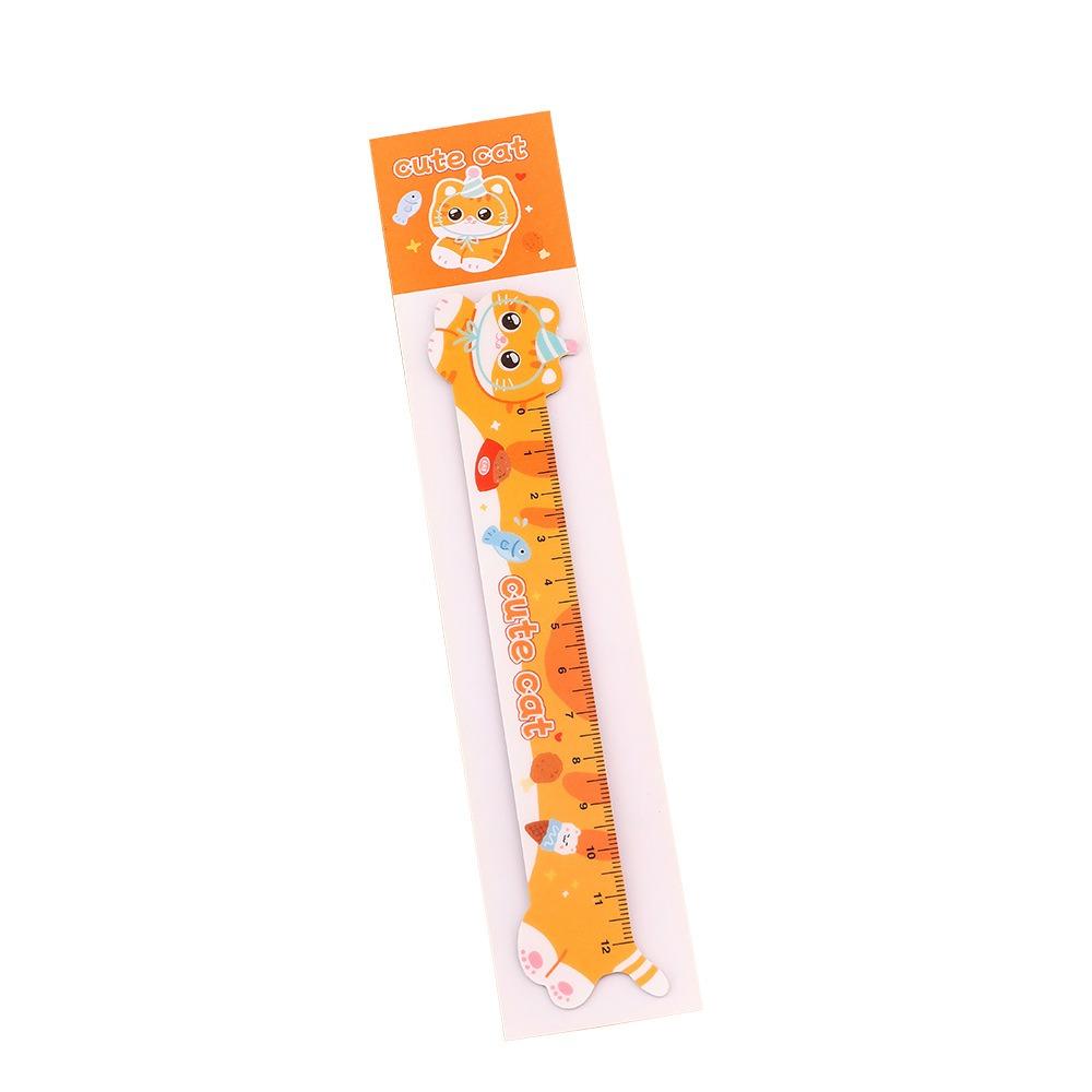 Kawaii Cute Design Cartoon Cat Magnetic Ruler 12cm Magnetic Bookmark Ruler for Students