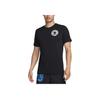 Nike Dri-Fit Удобная Дышащая Спортивная Футболка с Коротким Рукавом Мужская Топы Черный FZ8064-010