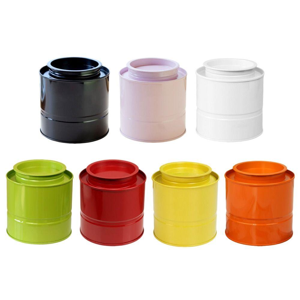 Банка с крышкой Банка для чая Винтажный стиль Герметичный контейнер Банка для чая Металлическая конструкция Материал жесть Банка для хранения Хранение дома