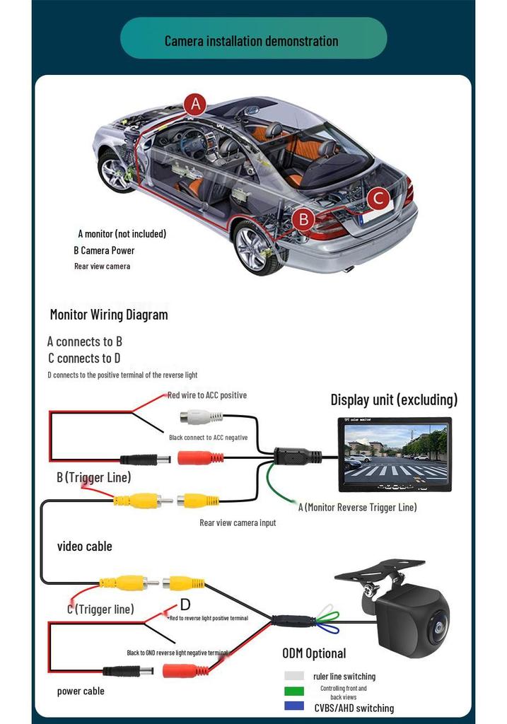 1080P HD Night Vision Car Rear View Camera