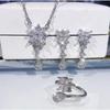 Korean Womens Bridal Jewelry Necklace Set Superblende Zircon Set Necklace Set