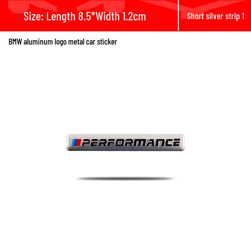 BMW M Performance Metal Logo Stickers: Aluminum Nameplate and Fender Decals