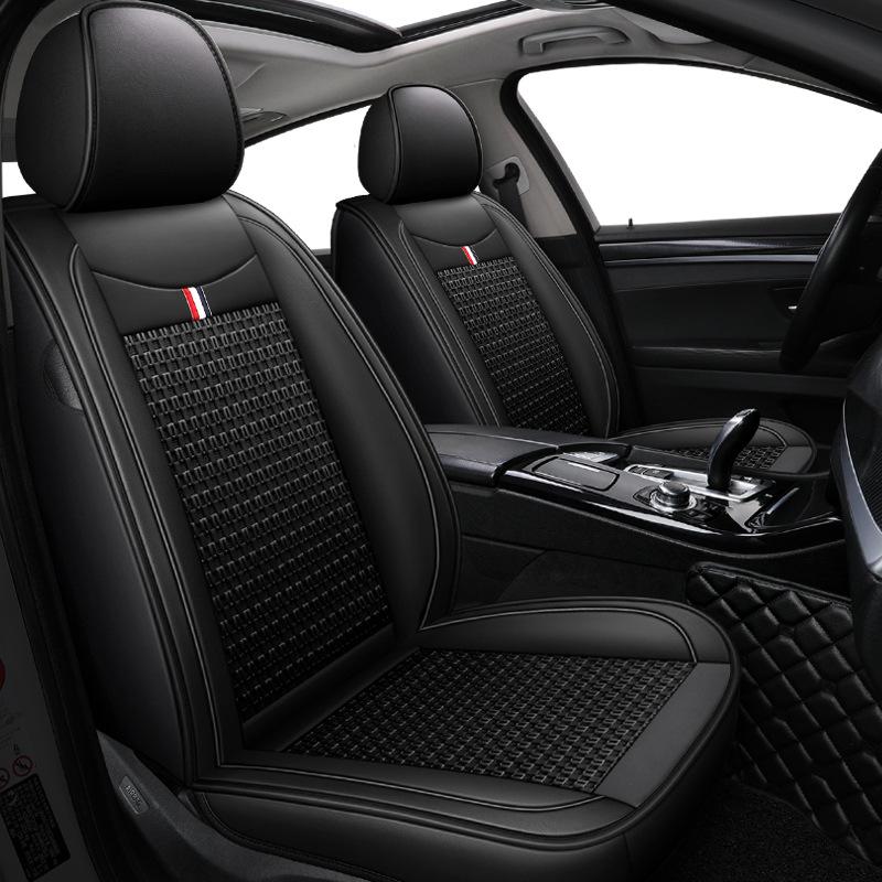 Роскошный чехол на переднее сиденье из искусственной кожи, улучшенная прочная дышащая нескользящая четырехсезонная универсальная защитная подушка на переднее сиденье(Только один чехол на сиденье)