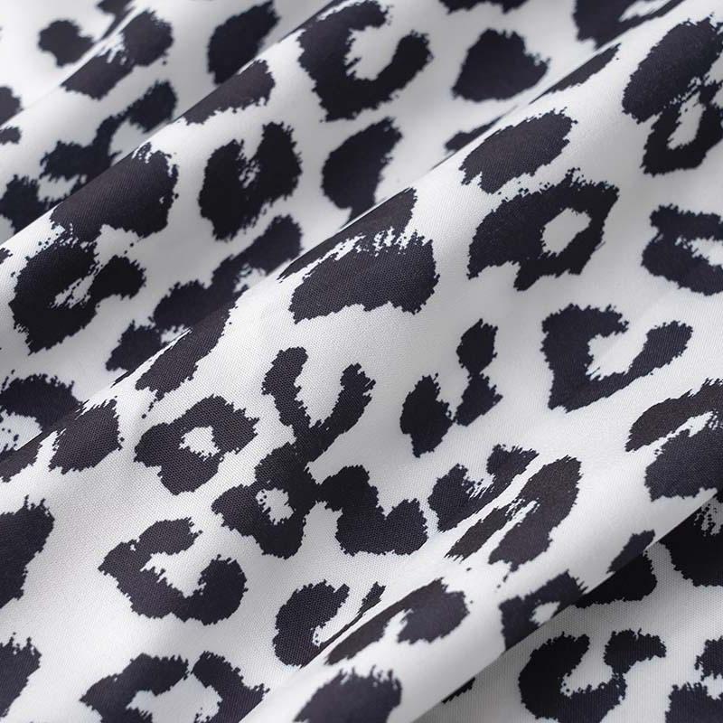 GMXIA Women's Fashion Summer Spring Leopard Print Sleeveless V-Neck High Waist Casual Dresses