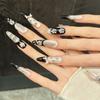Накладные ногти Длинные стилеты Глиттерные накладные ногти Прессованные ногти с 3D дизайном Многоразовые акриловые накладные ногти Полное покрытие Клей для ногтей Наклейки для ногтей для женщин