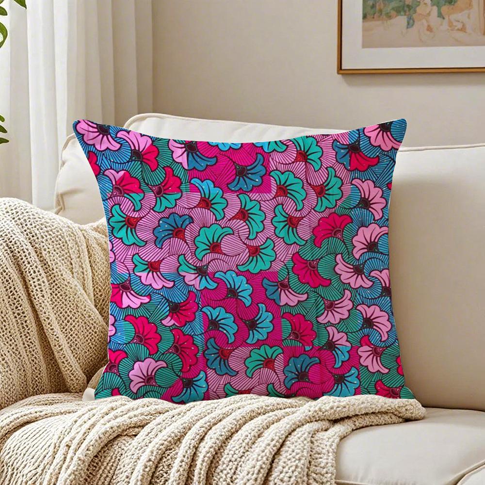 Bold Cultural Pattern Style Print Cushion Cover Linen Pillowcase Soft  for Sofa Bed Home Room Decor