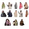 Winter Scarf Cashmere Feel Plush Scarf with Tassel Decoration Thickened Warm Plaid Pattern Winter