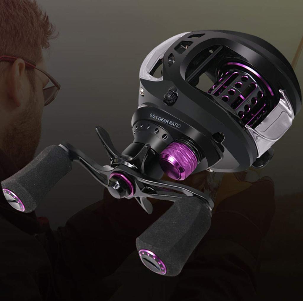 VISPREA Reel Bait Reel Lightweight Bait Finesse Lightweight Lure Maximum Drag 5KG Gear Ratio Aluminum Spool For Sea Fishing and Freshwater Fishing