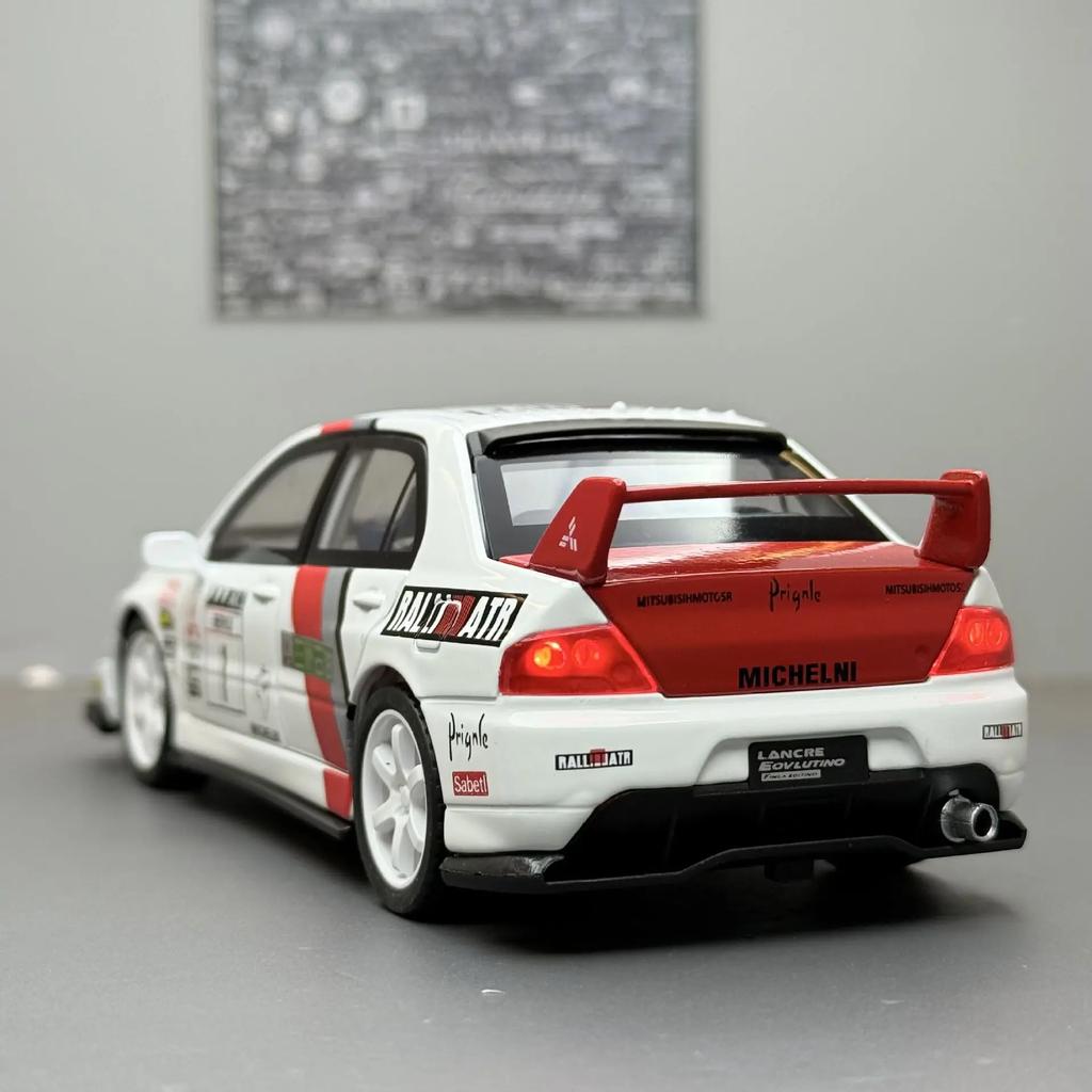JDM 1:32 Mitsubishi Lancer Evolution EVO Petroleum Version Alloy Die Casting Model Sound & Light Toys Adult Gifts For Boyfriend