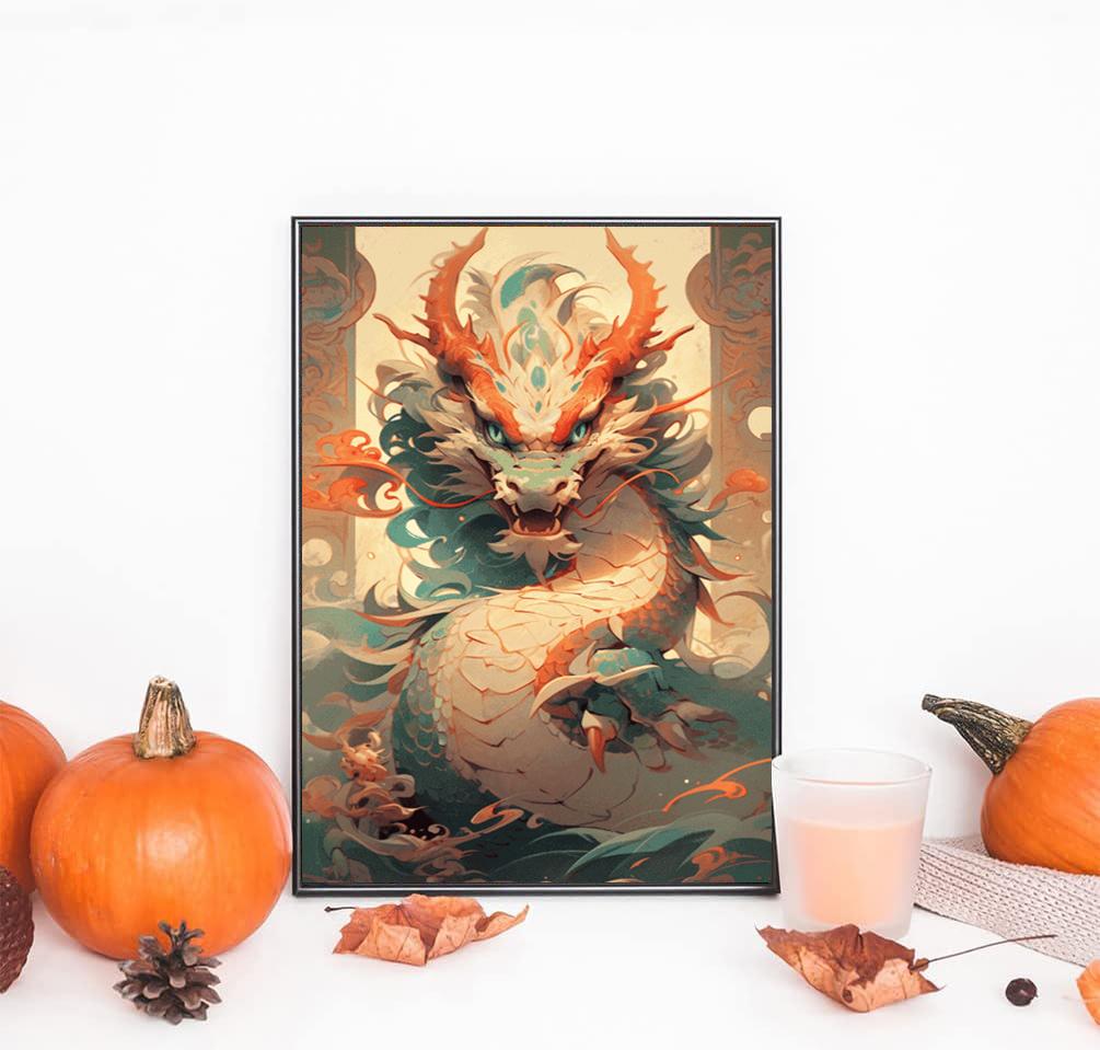 DIY Алмазная картина Укоренившийся синий дракон Набор для вышивки крестом Мозаика Искусство Алмазная картина Полный круг/Квадратный алмаз Украшение дома