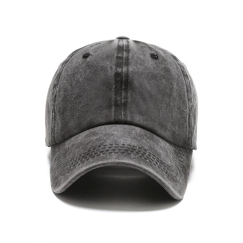 2021 New Men's Baseball Cap Washed Cap Light Plate Couple Hat Solid Color Spring and Autumn Hat Korean Version