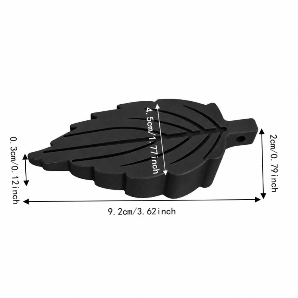 2 Pcs 3.62x1.77x0.79in Door Wedge Stopper TPR Leaf Shape Stopper Under Draft Stopper For Carpets