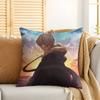 Anime To Your EEternity Cushion Cover Silky Short Plush Invisible Zipper Dustproof Sofa Pillow Case For Home Decor
