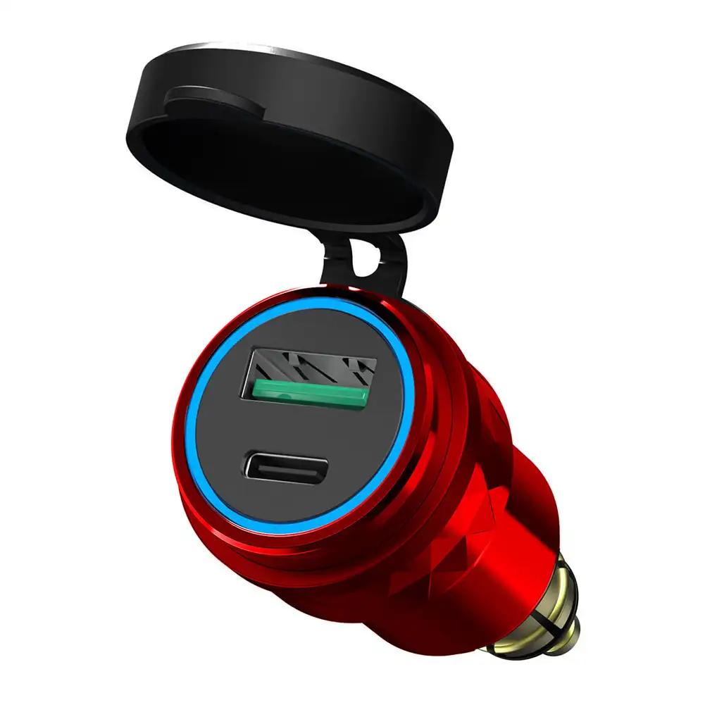Алюминиевый USB QC 3.0 быстрое зарядное устройство PD двойной адаптер зарядное устройство водонепроницаемая розетка мотоциклы для разъема DIN/BMW