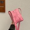 New Sweet Versatile Messenger Bag Casual Shoulder Bag Solid Color Woven Bag Mini Small Bag Mobile Phone Bag