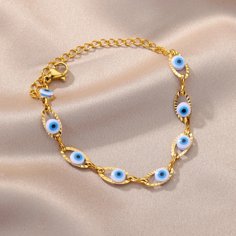 Египетский циркон Браслеты египетской царицы Нефертити для женщин Золотистый браслет-манжета из нержавеющей стали Винтажный регулируемый браслет