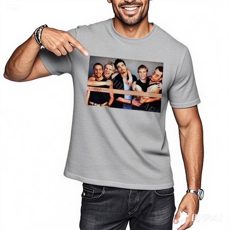 Tshirt Men Fashion Crew Neck Tshirt Group Photo On Tshirt Streetwear Round Neck Tee Cool Adult Round Neck Tee
