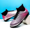 Fashion Men's Soccer Shoes TF Non-Slip Turf Soccer Cleats Lace Up Training Shoe High Quality Lightweight Sneaker High Top Football Boots