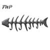 Heavy Duty Cast Iron Hooks Fish Bones Wall Mounted Towel Rack, Stylish Hanger with 4 Hook for Towels Robes, Waterproof Rust-Resistant Nautical Home &