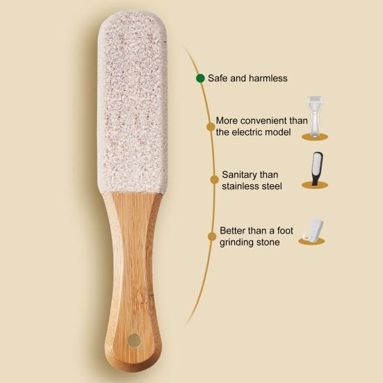 Деревянная пилка для ног, средство для удаления мозолей, двухсторонняя шлифовальная машинка для ног, эргономичная ручка, скребок для ног, уход за ногами и отшелушивающее средство для ног, рашпиль для ног