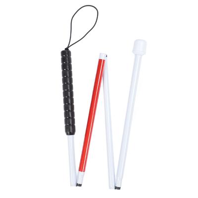 Слепая противоскользящая складная слепая мобильная палка из алюминиевого сплава, резиновая слепая трость с