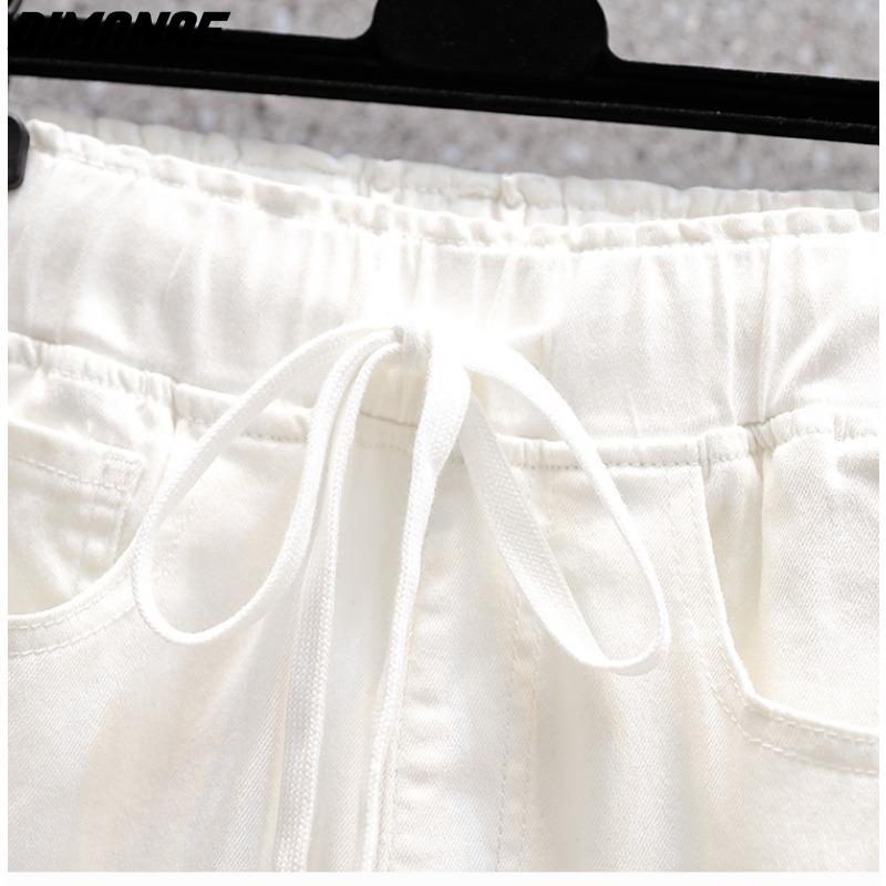 DIMANAF Летние женские брюки больших размеров Короткие джинсы с эластичной резинкой на талии Джинсовые дырки Модные свободные брюки большого размера Шорты