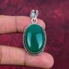 Кулон из зеленого оникса Ювелирные изделия ручной работы из драгоценных камней, кулон из стерлингового серебра 925 пробы, уникальный дизайн ювелирных изделий