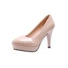 Women Pumps Classic Patent Leather High Heels Shoes Nud Head Paltform Wedding Women Dress Shoes Plus Size 34-42