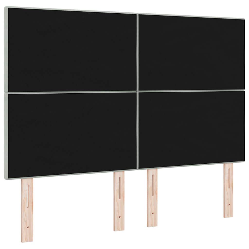 Headboard Light Grey 160 cm Velvet