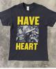 Футболка 'Have Heart', Черная футболка унисекс с принтом 'Have Heart' S-5XL