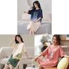 Summer Lady Sleepwear With Milk Silk Fabric For Home Lounge And Sleep Comfort