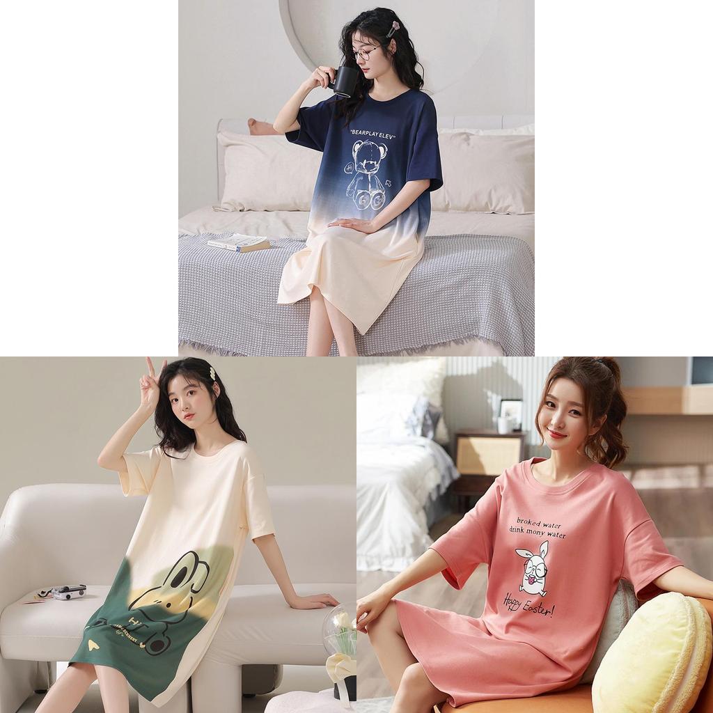 Summer Lady Sleepwear With Milk Silk Fabric For Home Lounge And Sleep Comfort