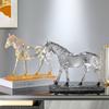 Поделки из смолы Имитация Скульптура животного Лошадь Орнамент Прозрачная цветная лошадь Декоративные фигурки Украшение для дома