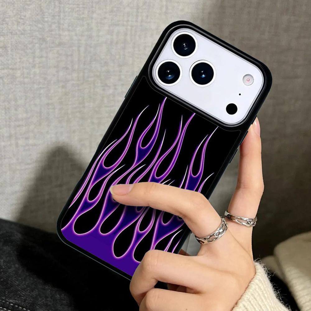 Чехол Case для iPhone 17 Air 16 Pro Max 15 Plus 11 13 Mini 14 12 Задняя крышка телефона Матовый Пламень