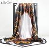 High-quality Luxurious Silk Scarves Headband Scarfs Neck Scarf For Women Chain Silk Scarf Women's Decorative Shawl