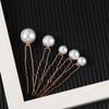 Hairstyle Hairstyle Tools Headdress Wedding Headwear U-shaped Hairpin Bridal Tiara Pearl Hairpin