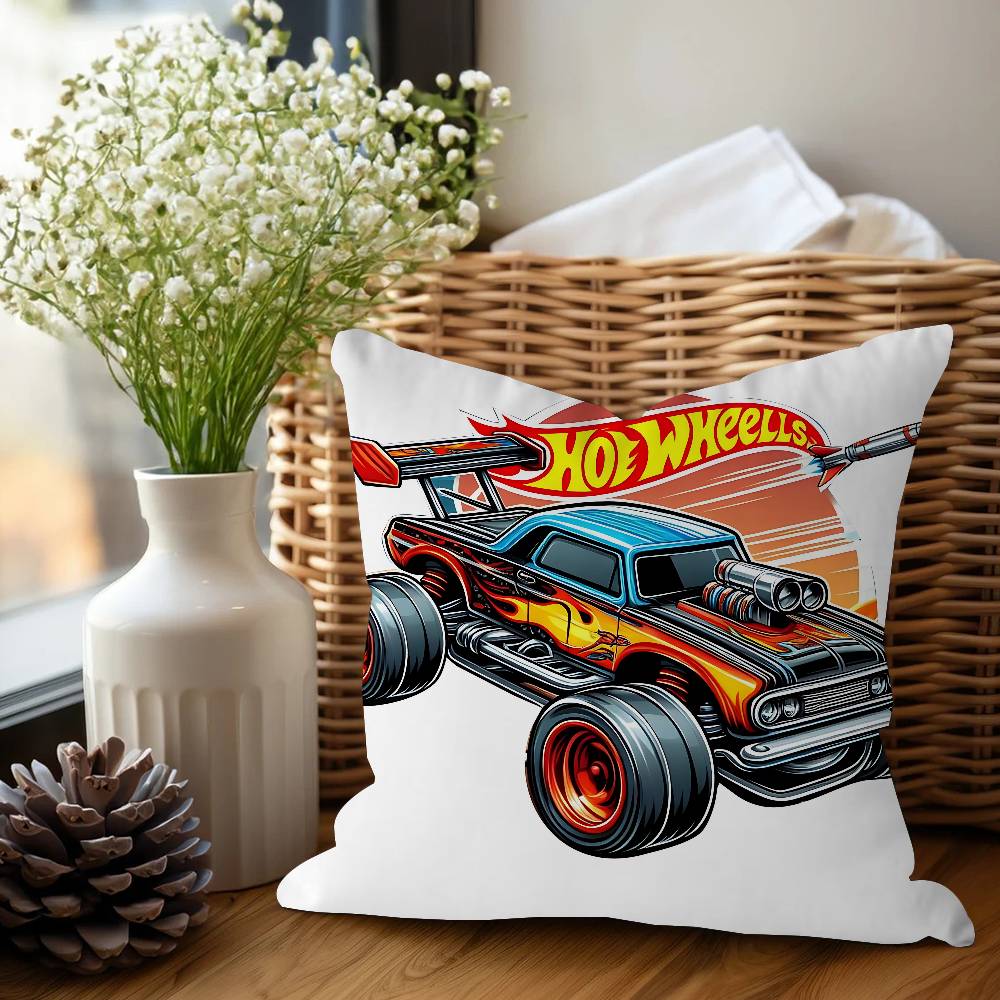 Подушка Hot Wheels Подарок Украшение для дома и офиса Спальня Диван Наволочка для автомобильной подушки 45x45