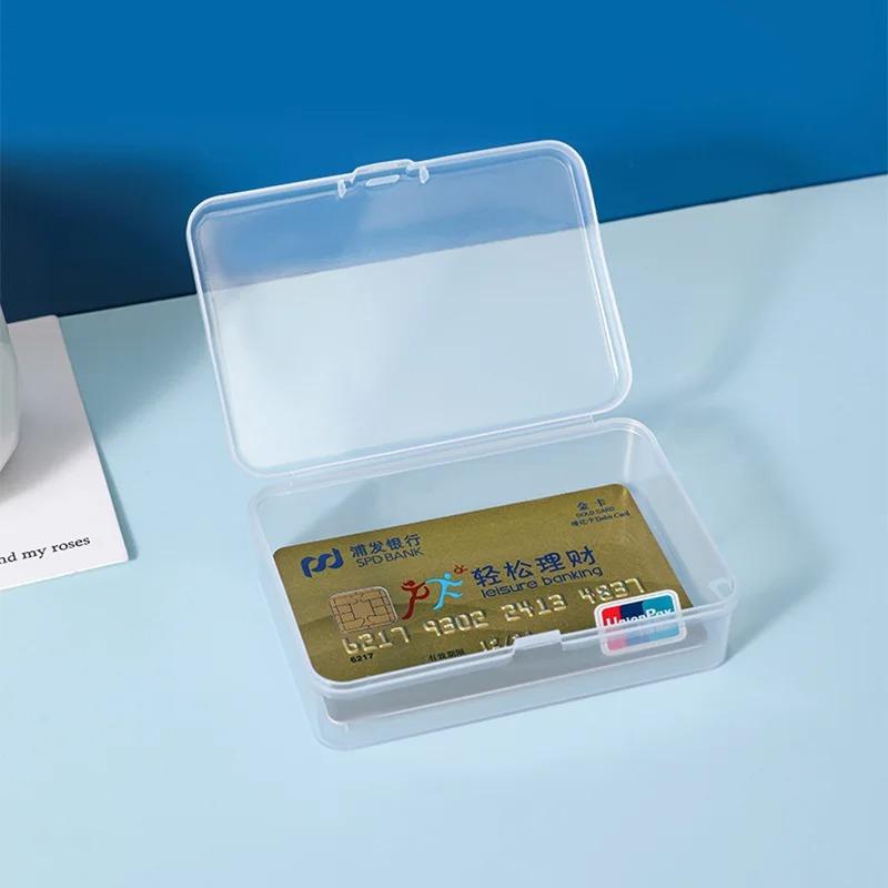 Прозрачный пластиковый контейнер для хранения игральных карт, держатель визиток и удостоверений личности, прочный портативный контейнер для коллекционных карт