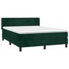 Maison Exclusive - Sommier à lattes de lit et matelas Vert foncé 140x190cm Velours