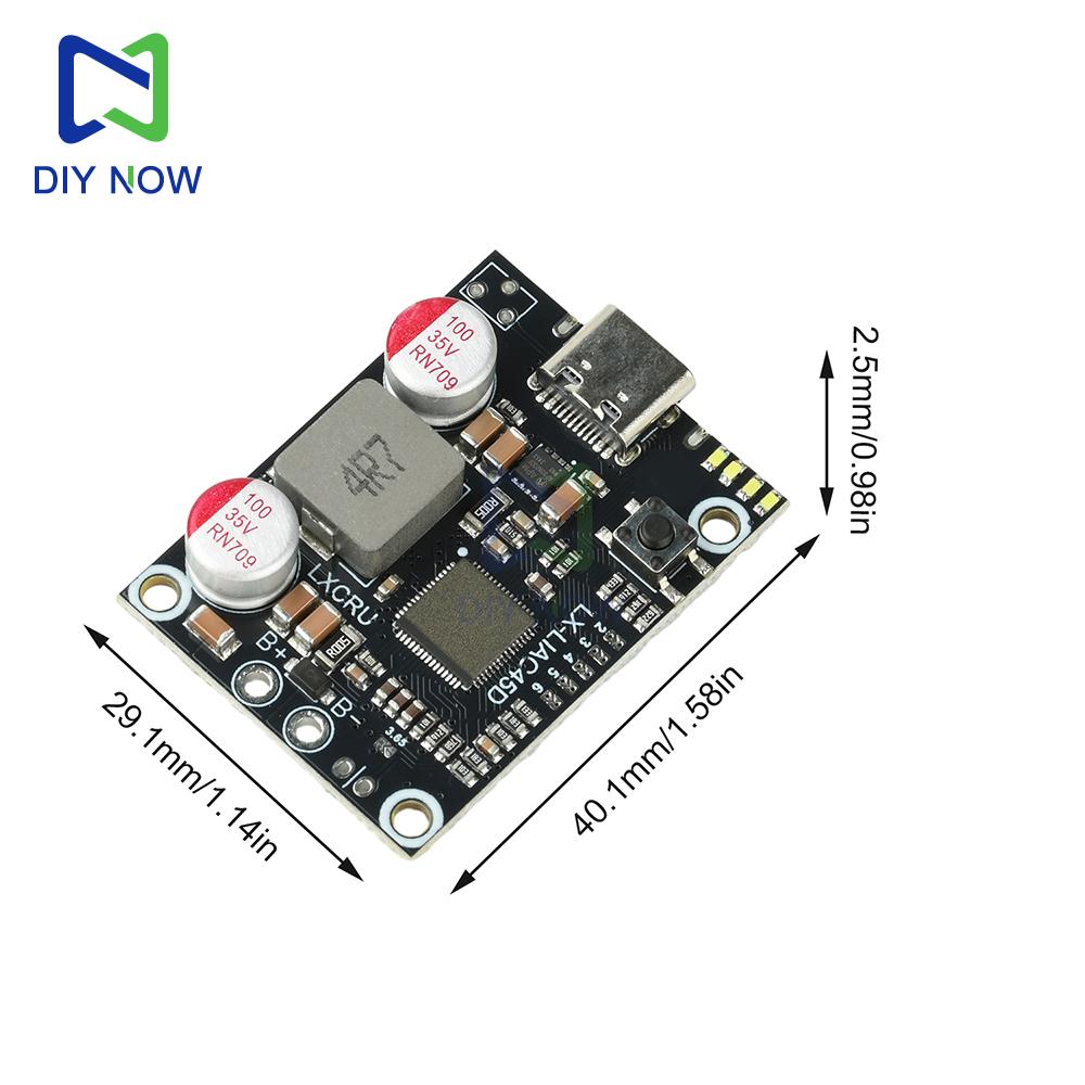 Модуль Power Bank с быстрой зарядкой PD 45 Вт 2-6S Плата основного модуля DIY Power Bank Поддерживает литий-ионные и литий-железо-фосфатные аккумуляторы
