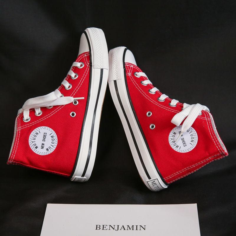 Высокие кеды, для пар, студентов, корейская версия универсальной повседневной обуви, одинарная обувь, белые кеды, классическая универсальная обувь